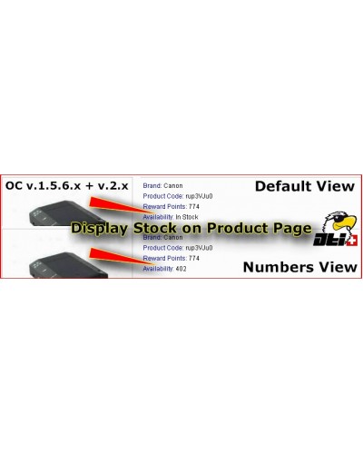 Display real Stock Numbers on Product Page VqMod